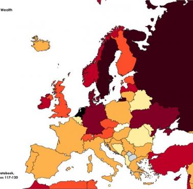 Współczynnik nierówności majątkowych w Europie (Współczynnik Giniego), 2019