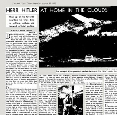 11 dni przed niemiecką inwazją na Polskę "New York Times" opublikował długi tekst ocieplający wizerunek "Pana Hitlera"