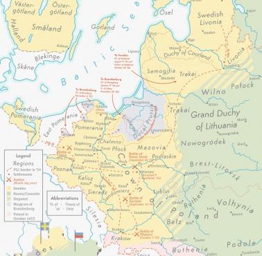 Potop 1655-1660, wojna I RP ze Szwecją i Rosją