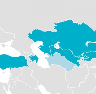 Mapa Rady Współpracy Państw Języków Tureckich