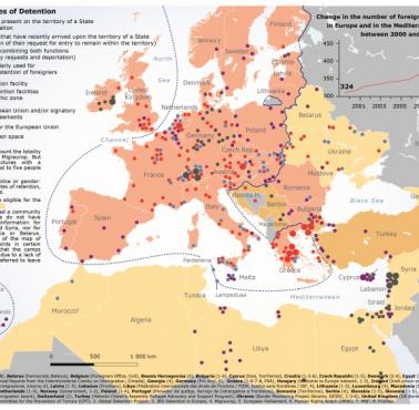 Drogi przemytu nielegalnych emigrantów do Europy (główne miejsca zatrzymań)