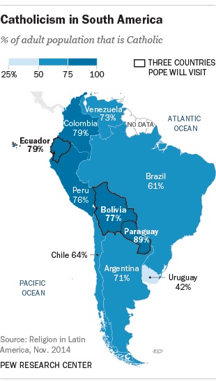 Katolicy w Ameryce Południowej, 2014