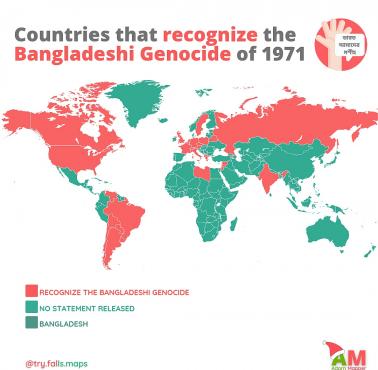 Państwa, które uznają wydarzenia w Bangladeszu w 1971 za ludobójstwo