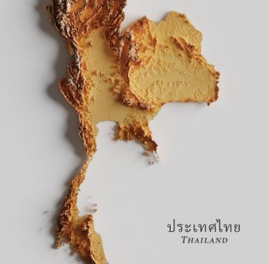 Reliefowa mapa Tajlandii