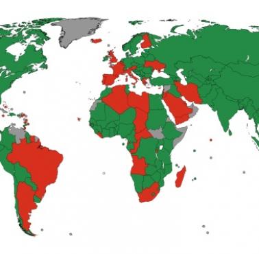 PKB na mieszkańca w poszczególnych krajach świata w 2020 roku w stosunku do 2008 (w dolarach)