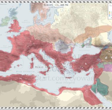 Mapa Europy z 96 roku n.e.