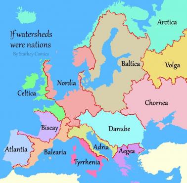 Gdyby dorzecza największych europejskich rzek stanowiły państwa
