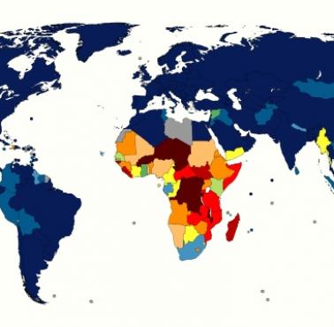 Dostęp do elektryczności w poszczególnych państwach świata, Bank Światowy, dane 2018
