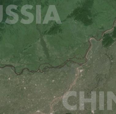Gęstość zaludnienia na granicy chińsko-rosyjskiej