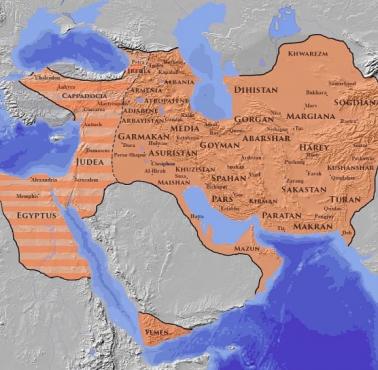 Imperium Sasanidów w Persji w latach 224-651, którego największy rozkwit terytorialny przypadł na rok 622