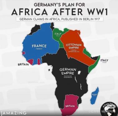 Plany podziału Afryki przez Niemcy po I wojnie, 1917