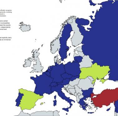 Państwa w Europie, które uznały ludobójstwo Ormian