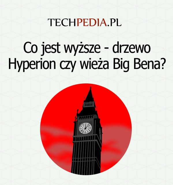 Co jest wyższe - drzewo Hyperion czy wieża Big Bena?
