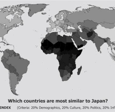 Kraje są najbardziej podobne do Japonii