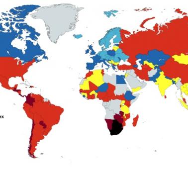 Współczynnik nierówności majątkowych na świecie (Współczynnik Giniego), 2021