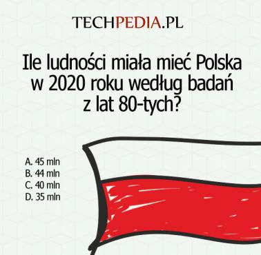 Ile miała mieć ludności Polska w 2020 roku według badań z lat 80-tych?