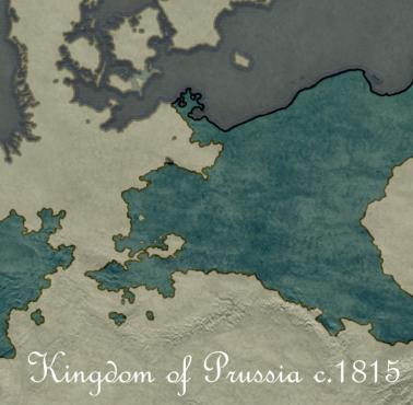Królestwo Prus po wojnach napoleońskich ok. 1815