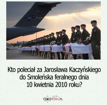 Kto poleciał za Jarosława Kaczyńskiego do Smoleńska feralnego dnia 10 kwietnia 2010 roku?