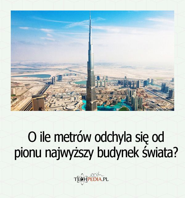 O ile metrów odchyla się od pionu najwyższy budynek świata?
