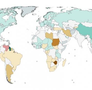 Poziom ubóstwa. Kraje według wskaźnika ekonomicznego ubóstwa (Economic Misery Index), 2020
