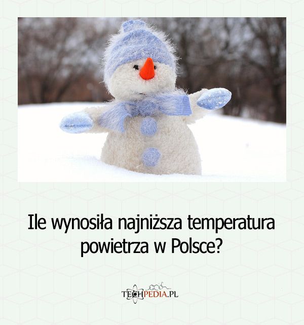 Ile wynosiła najniższa temperatura powietrza w Polsce?